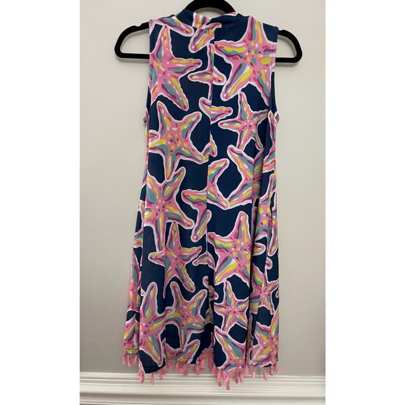 Simply Southern Savannah Tropical Preppy Nautical Starfish Tassel Detail Dress M - Picture 8 of 9